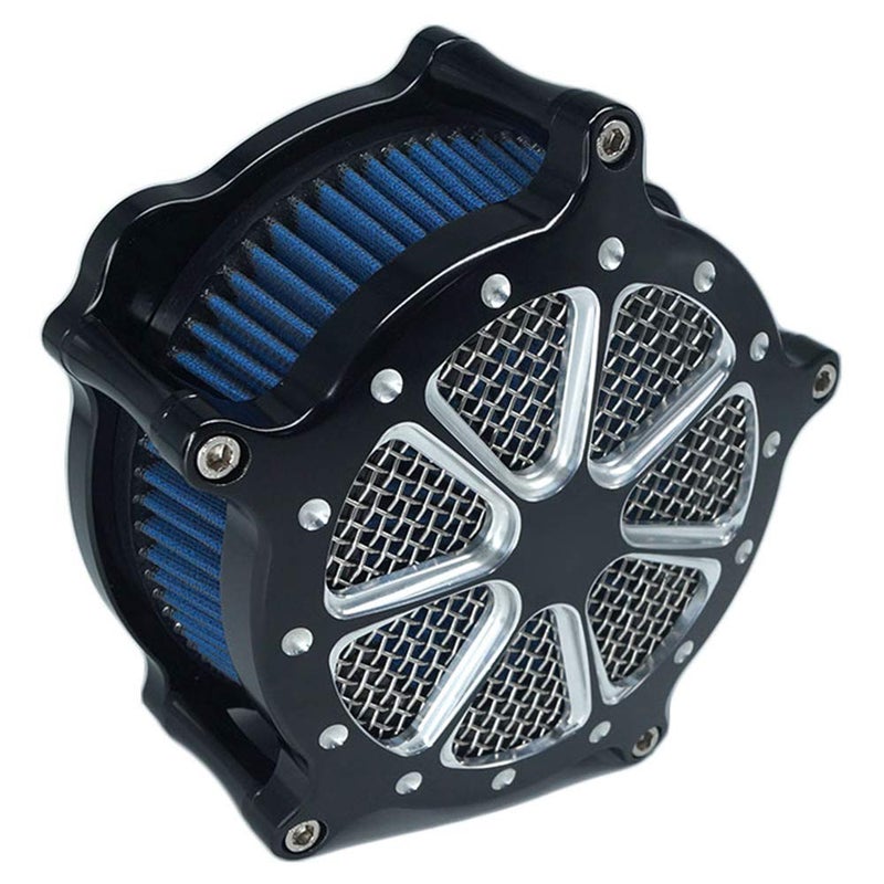 AGECO Harley Air Filter Venturi Intake Air Cleaner Motorcycle Cnc Cut Chrome Kit for Touring Street Glide 2008 - 2016 Softail 2016 - 2017 Fitment - C (Gray) - Image 4